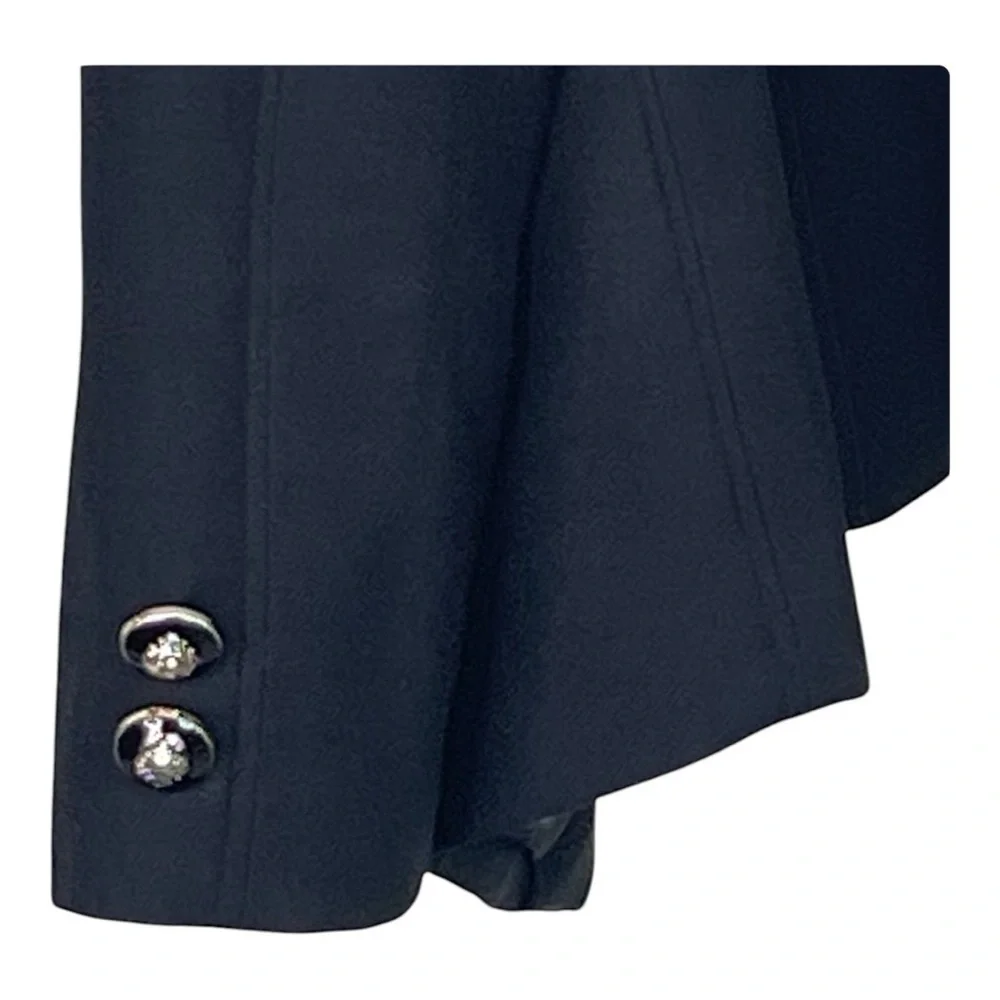 Black Fitted One Button Black Blazer Large - Picture 9 of 10